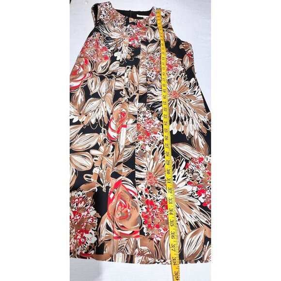 Trina Turk Shift Dress Pleated Spellbound Floral Sleeveless Size 10 Tropical - Picture 9 of 14